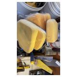 Grout floats, sponges, glasses