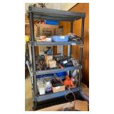 Plastic shelving unit - (contents NOT included)