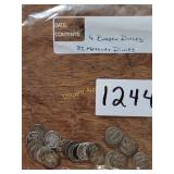 (27) Mercury and Barber Dimes