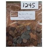 (86) Wheat pennies, (33) steel pennies