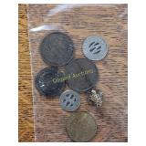 Coins - pins & tokens (See description)
