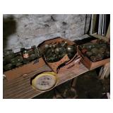 3 boxes canning jars and plates