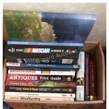 Misc books, Nascar, antiques and outdoor books