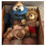 Cookie Monster and misc dolls