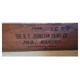 Johnston Paint wood crate