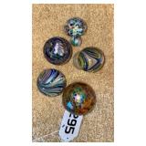 (5) Hogue Marbles and paperweights