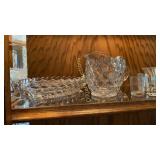 Heisey dishes, unmarked pitcher, dishes