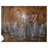 Pitcher and glasses