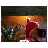 Bowl, vase and souvenir creamer