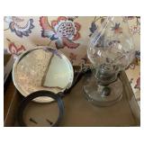 Oil lamp with bracket and reflector