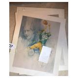 (2) football players & one baseball player prints