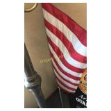 American flag on pole