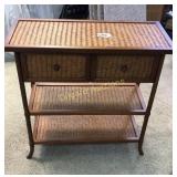 Wall table with two drawers and two shelves