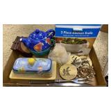 Chicken roaster, kitchen scale, butter tray, more