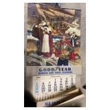 1954 Goodyear calendar - ripped