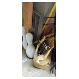 Peg board hangers, bowling pin and more