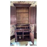 Antique walnut roll top cylinder desk