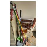 Lawn chair, cleaning supplies and more