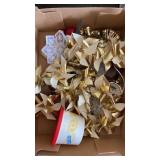 Christmas baskets, bows, ornaments