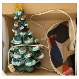 Ceramic Christmas tree and skirt