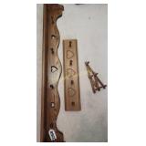 Wooden shelf and hanging racks