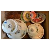 Floral dish set, vase