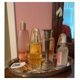 Perfume and mirror tray