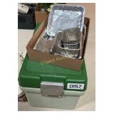 Coleman cooler and aluminum trays