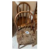 (2) Plank bottom chairs