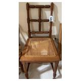Caned bottom wooden chair