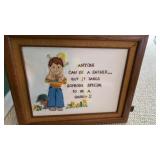 Needlepoint framed