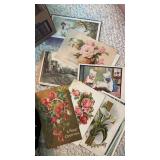 Kitchen Magician food cutter, post cards, floral