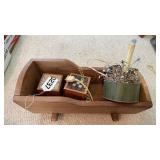 Rocking bed, wood blocks, light