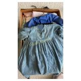 Vintage baby clothes, blanket