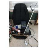 Massage chair pad, extension gripper, dumbbells