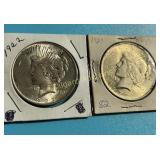 1922-P & 23-P Peace Dollars Both with nice luster