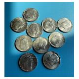 (10) 1967 40% Kennedy Halves Another very high