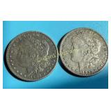 1884-P & 1885-P Morgan Dollars  Nice detail