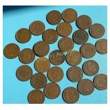 (29) Indian Head Cents  1887-1907