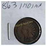 1863 Indian Head Cent  Civil War Issue
