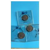 1915-S, 16-S, 18-S Buffalo Nickels Weakish dates