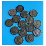 (15) Silver War Nickels  All "S" mint