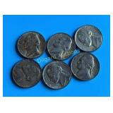 (6) Higher grade Silver War Nickels   Nice lot