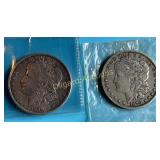 1879-P & 89-P Morgan Dollars  Nice feather