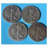 1923-S, 28-S, 29-S, 33-S Walking Liberty Halves