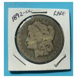 1892-CC Morgan Dollar  Key Date  Very RARE