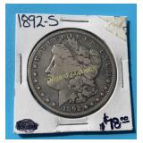 1892-S Morgan Dollar  Semi-Key