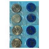 1971-S,72-S,73-S,74-S 40% silver  Eisenhower Blue