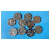 (10) Silver Washington Quarters