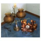 Table lamp and electric ceramic clock